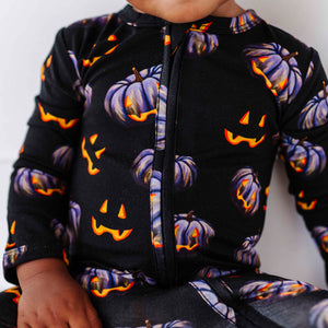 Baby Kids Bamboo Pajamas — Creepin' it Real Romper — Image 1