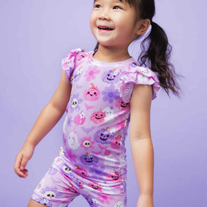 Baby Kids Bamboo Pajamas — Cute To Death Cap Sleeve Shirt & Shorts Set — Image 5