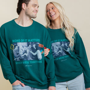 Baby Kids Bamboo Pajamas — Friends™ Adult Unisex Crew Neck Sweatshirt — Image 1