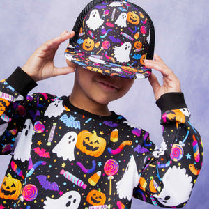 Baby Kids Bamboo Pajamas — Fright Bites Hat — Image 1