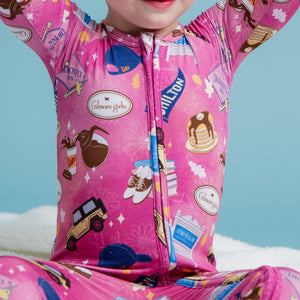 Baby Kids Bamboo Pajamas — Gilmore Girls™ Convertible Romper — Image 1