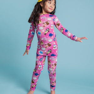 Baby Kids Bamboo Pajamas — Gilmore Girls™ Long Sleeve Pajama Set — Image 1