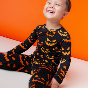 Baby Kids Bamboo Pajamas — Grin Reaper Long Sleeve Pajama Set — Image 2