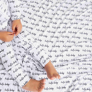 Baby Kids Bamboo Pajamas — Hello Baby Bum Bum Blanket — Image 1