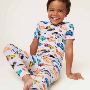 Baby Kids Bamboo Pajamas — Hot Wheels™ Rebel Racer Short Sleeve Pajama Set — Image 1