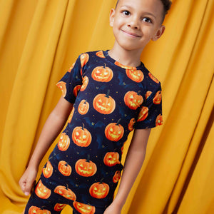 Baby Kids Bamboo Pajamas — Jack Of All Frights Short Sleeve Pajama Shorts Set — Image 1