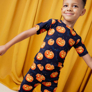 Baby Kids Bamboo Pajamas — Jack Of All Frights Short Sleeve Pajama Shorts Set — Image 1