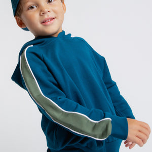 Baby Kids Bamboo Pajamas — Navy or Not Kids Varsity Hoodie — Image 1