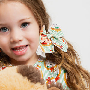 Baby Kids Bamboo Pajamas — Paw-liday Portraits Woven Piggy Clip Set — Image 1