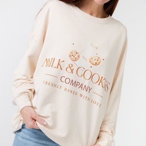 Baby Kids Bamboo Pajamas — One Smart Cookie Adult Unisex Crew Neck Sweatshirt — Image 1