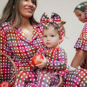 Baby Kids Bamboo Pajamas — Plaid It Cool Convertible Romper — Image 1