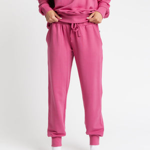 Baby Kids Bamboo Pajamas — Plum Pickin’ Women's Jogger Sweatpants — Image 1