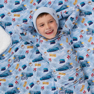 Baby Kids Bamboo Pajamas — Polar Express™ Bum Bum Blanket - Plush — Image 1