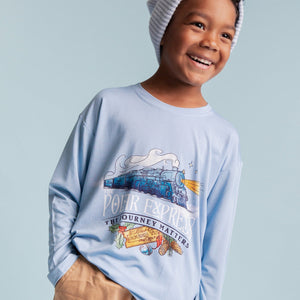 Baby Kids Bamboo Pajamas — Polar Express™ Long Sleeve Shirt — Image 1