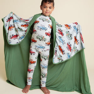 Baby Kids Bamboo Pajamas — Ruff Ride Bum Bum Blanket — Image 1
