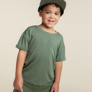 Baby Kids Bamboo Pajamas — Navy or Not + Sage the Day + Ruff Ride T-Shirts Bundle — Image 2