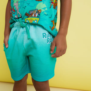 Baby Kids Bamboo Pajamas — Scooby-Doo™ Mystery Crew Pull-On Shorts — Image 1