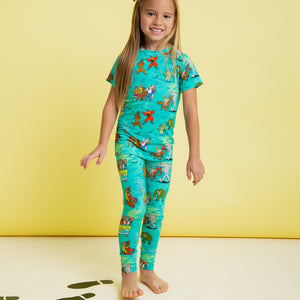 Baby Kids Bamboo Pajamas — Scooby-Doo™ Mystery Crew Short Sleeve Pajama Set — Image 1