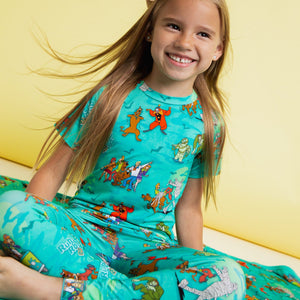 Baby Kids Bamboo Pajamas — Scooby-Doo™ Mystery Crew Short Sleeve Pajama Set — Image 1