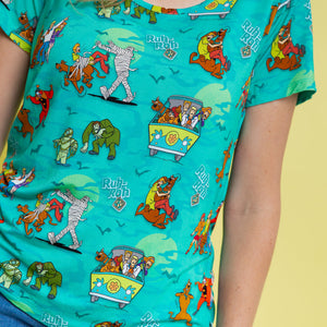 Baby Kids Bamboo Pajamas — Scooby-Doo™ Mystery Crew Women's Short Sleeve T-Shirt — Image 1