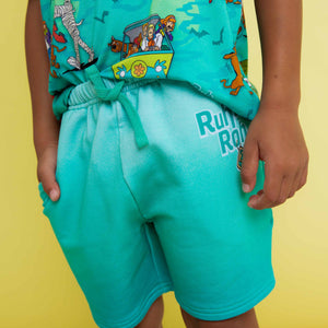 Baby Kids Bamboo Pajamas — Scooby-Doo™ Mystery Crew Pull-On Shorts — Image 1