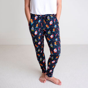 Baby Kids Bamboo Pajamas — Space Jammies Mama Pants — Image 1