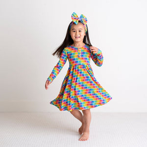 Baby Kids Bamboo Pajamas — Pencil Me In Girls Dress — Image 1