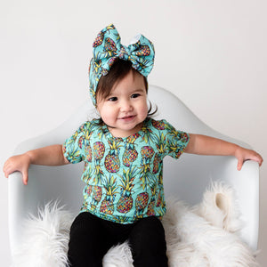 Baby Kids Bamboo Pajamas — Feelin' Pine T-shirt — Image 1