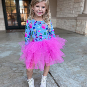 Baby Kids Bamboo Pajamas — Nutty or Nice Tulle Tutu Dress — Image 1