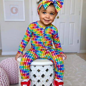 Baby Kids Bamboo Pajamas — Pencil Me In Romper — Image 1