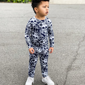 Baby Kids Bamboo Pajamas — Skeletons in the Closet Two-Piece Pajama Set - Long Sleeves — Image 1