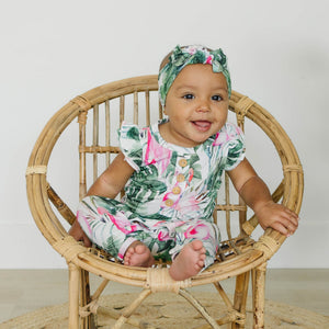 Baby Kids Bamboo Pajamas — Mother of the Flocking Year Ruffle Romper — Image 1