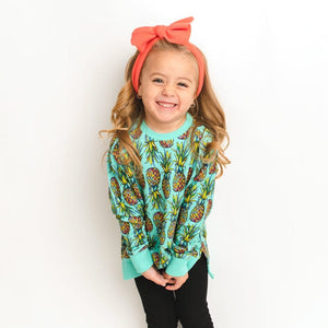 Baby Kids Bamboo Pajamas — Feelin' Pine Crew Neck Sweatshirt — Image 1