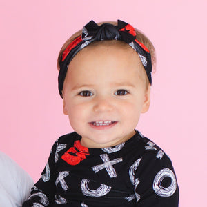 Baby Kids Bamboo Pajamas — Sealed with a Kiss Headwrap — Image 1