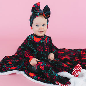 Baby Kids Bamboo Pajamas — Tough Love Footie — Image 1