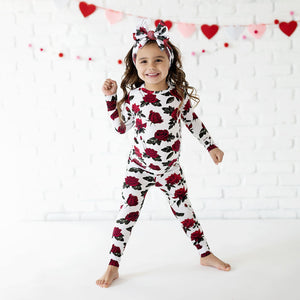 Baby Kids Bamboo Pajamas — The Final Rose Two-Piece Pajama Set — Image 1