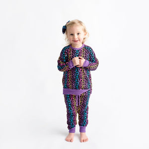 Baby Kids Bamboo Pajamas — Livin' La Cheetah Loca Jogger Set — Image 1