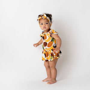 Baby Kids Bamboo Pajamas — Coconuts About You Ruffle Dress — Image 1