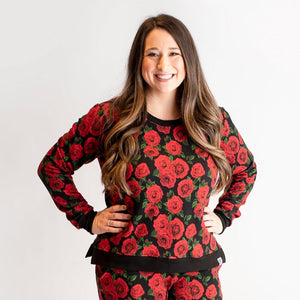 Baby Kids Bamboo Pajamas — Bums & Roses Mama Crew Neck Sweatshirt — Image 1