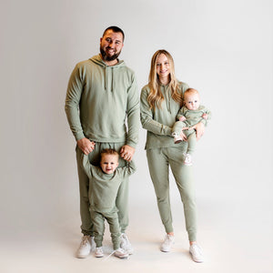 Baby Kids Bamboo Pajamas — Eucalyptus Men's Jogger Sweatpants — Image 1