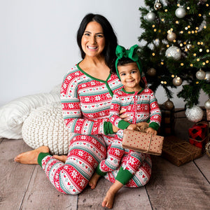 Baby Kids Bamboo Pajamas — Up To Snow Good Mama Shirt — Image 1