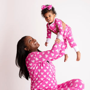 Baby Kids Bamboo Pajamas — Playing Heart to Get Mama Shirt — Image 1