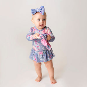Baby Kids Bamboo Pajamas — Somebuddy to Love Nylon Bow — Image 1
