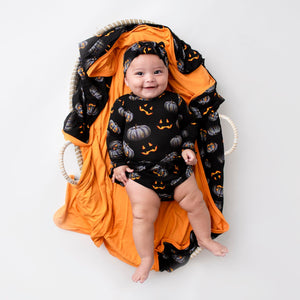 Baby Kids Bamboo Pajamas — Creepin' it Real Ruffle Dress — Image 1