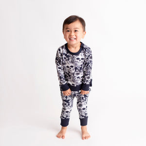 Baby Kids Bamboo Pajamas — Skeletons in the Closet Jogger Set — Image 1