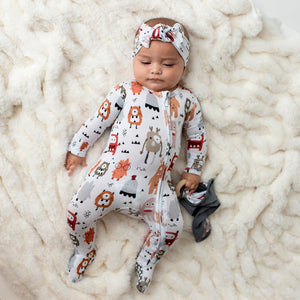 Baby Kids Bamboo Pajamas — Scaring is Caring Headwrap — Image 1