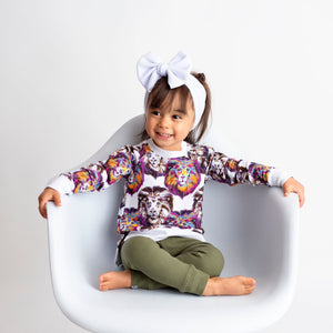 Baby Kids Bamboo Pajamas — I Ain't Lion Crew Neck Sweatshirt — Image 1