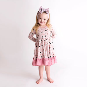 Baby Kids Bamboo Pajamas — Light Hearted Biggie Bow — Image 1