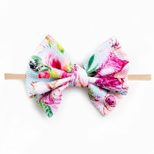Baby Kids Bamboo Pajamas — Hogs and Kisses Nylon Bow — Image 1