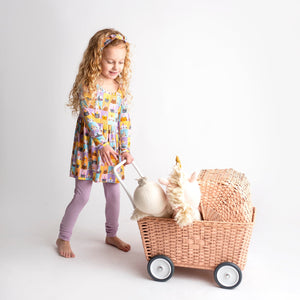 Baby Kids Bamboo Pajamas — Birthday Purrty Top & Tights — Image 1